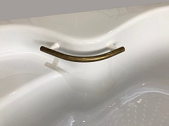 BellSan Акриловая ванна Индиго 168x110 R с ручками белая/бронза – фотография-3
